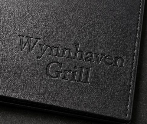 Custom printed menu covers in bulk